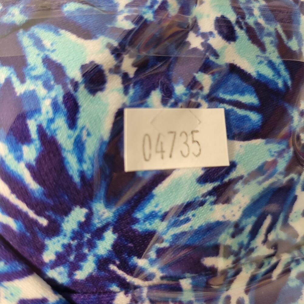 Coldwater Creek Dress Womens 6 Blue Purple Floral Sleeveless V Neck Ruched Wrap - Picture 16 of 16